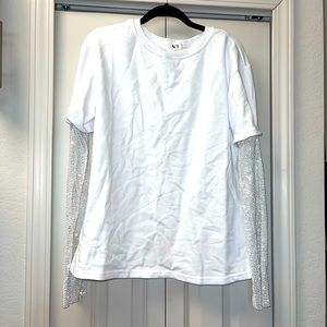 Diamond sleeve sweater